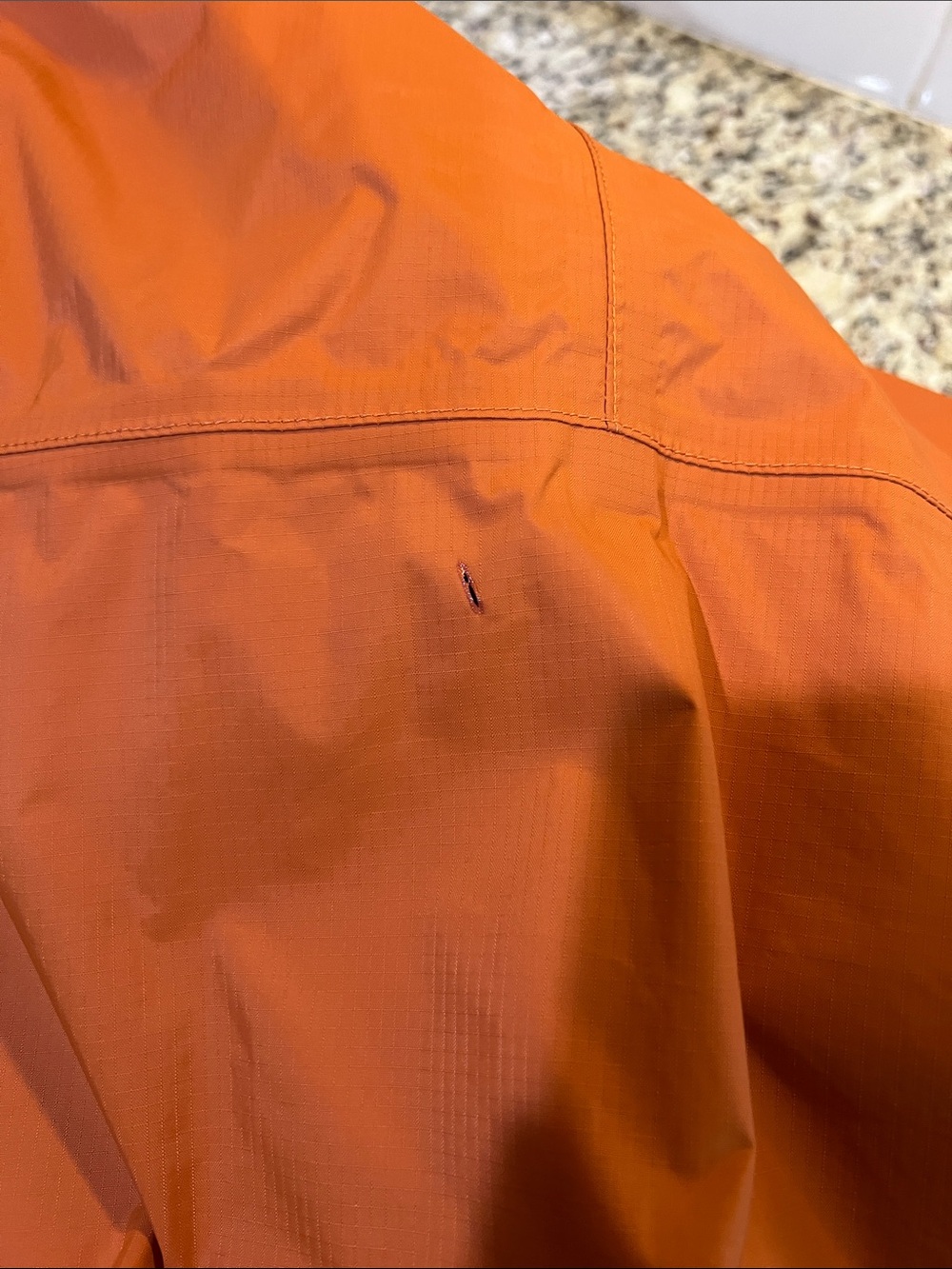 The North Face Orange Hooded Ski & Snow Jacket with Black Panels - Picture 3 of 3